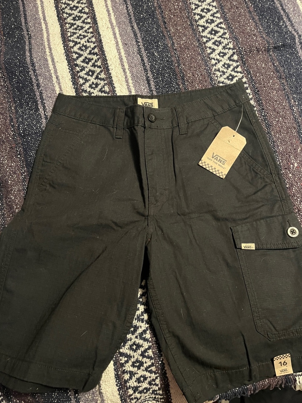Vans Black Cargo Shorts NWT